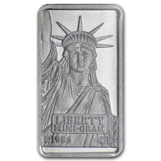 Platinum 1 Gram Pure.  999 Statue Of Liberty Bar Credit Suisse $84.  88 photo