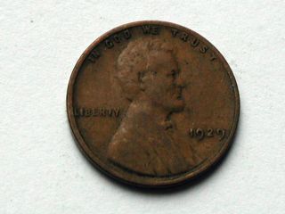 Usa 1929 One Cent (1¢) Lincoln Wheat Penny Coin photo