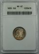 1833 Capped Bust Silver Dime,  Anacs Ms - 62,  Very Choice Bu Our Opinion Toned Dimes photo 3