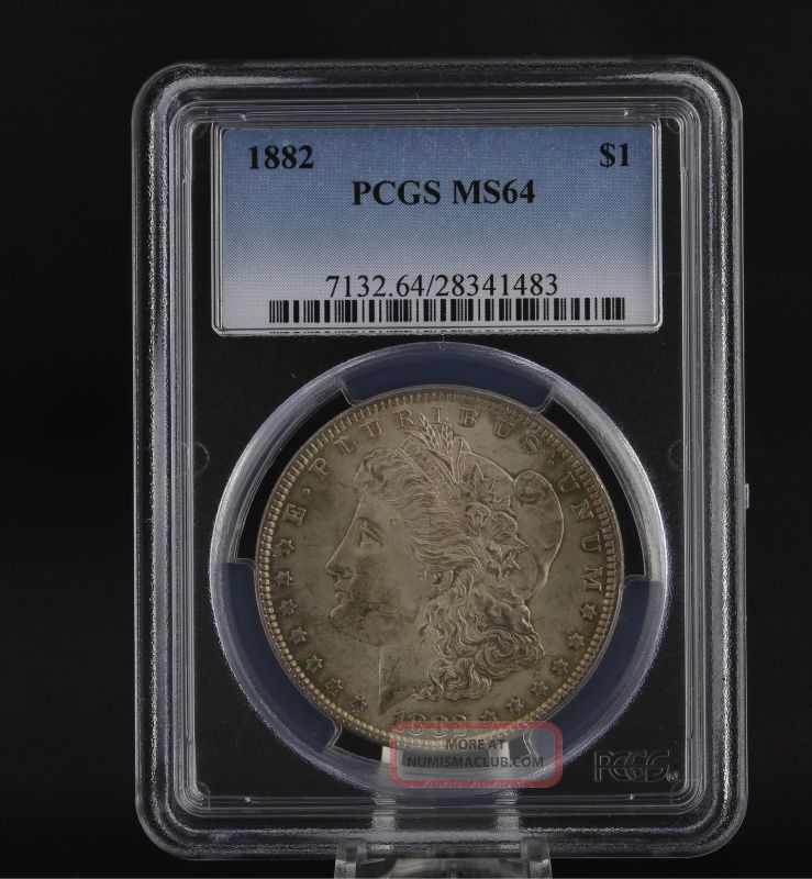 1882 Pcgs Ms64 Morgan Dollar - Graded Silver Investment Certified Coin $1
