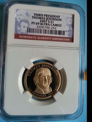 2008 - S John Quincy Adamspreseidential Dollar - Pcgs Pr69 Dcam Proof $1 photo