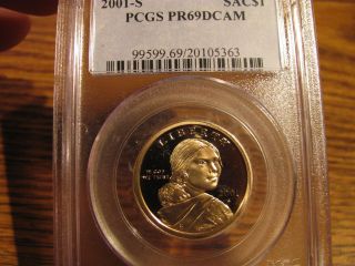 2001 - S Sacagawea Sac $1 Dollar Pcgs Pr69 Dcam List=$80 photo
