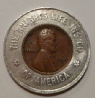 The Knights Life Ins.  Co.  Of America Novelty Penny (1947d) photo