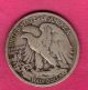 1917 - D - Obverse Silver Walking Liberty Half Dollar - Very Good - Fine Coins: US photo 1