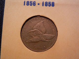 1858 Flying Eagle Cent Penny Old Us Coin photo