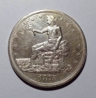 1875 - Cc Trade Dollar Key Date// Choice High Grade// Sharp photo