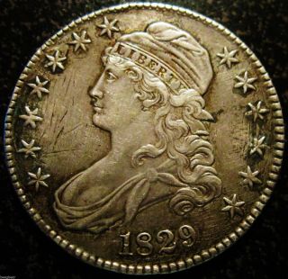 1829 Capped Bust Half - - Toning - Eye Appeal photo