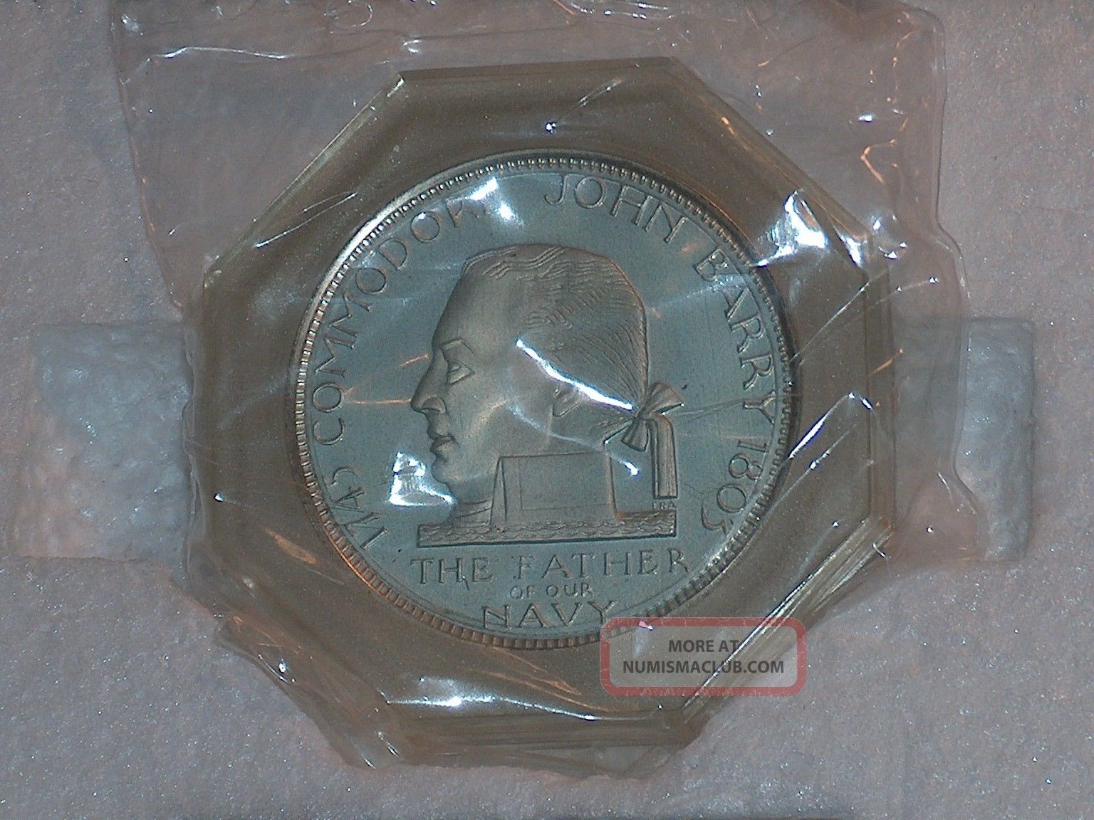 National Commemorative Society 1971 Sterling Silver Proof John Barry Coin