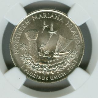2009 - P Northern Marianas Quarter Ngc Ms68 Sms 2nd Finest Registry photo