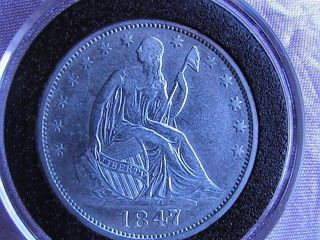 1847 O Seated Liberty Silver Half Dollar Coin Xf photo