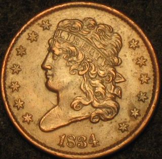 1834 Half Cent,  Awesome photo