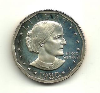 1980 S Susan B.  Anthony $1 Proof Coin photo