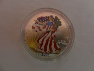 2000 Walking Liberty Painted Silver Dollar photo