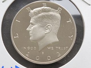 2003 - S Kennedy Half Dollar Nickel Clad Bu Proof U.  S.  Coin D2125 photo