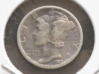 1927 - P Mercury Dime 90% Silver U.  S.  Coin D3368 photo