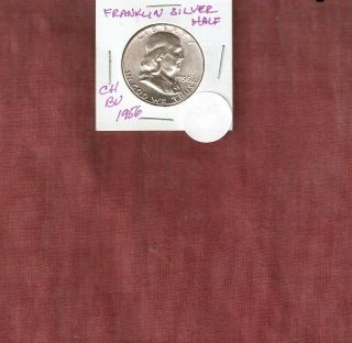 United States Franklin Half Dollar 1956 Silver Uncirculated Coin photo