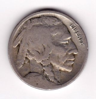 1917 - S Buffalo Nickel With About 1/3 Horn - Problem -,  Mid - Grade Coin photo