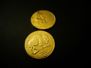 Westward Journey Liberty Series 2005 Gold Buffalo Nickel Rare 24 K Gold Plated photo