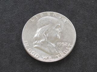 1952 - P Franklin Half Dollar Silver U.  S.  Coin A7374 photo