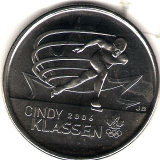 2009 Canada Uncirculated 25 Cent Commemorative Cindy Klassen Quarer photo