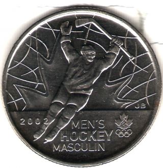2009 Canada Uncirculated 25 Cent Commemorative Men ' S Hockey Quarer photo