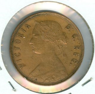 1888 Newfoundland Large Cent Au Grade. photo