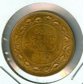 1912 Canada Large Cent Red Mid State Grade. photo