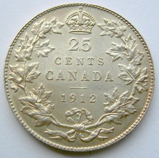 1912 Twenty - Five Cents Au - 55 Brilliant Lustrous Virtually Unc Quarter photo