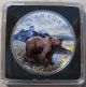 2011 $5 1oz.  9999 Silver Maple Leaf Sml Grizzly Bear Full Colour Canada Coins: Canada photo 1