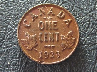 Canada 1923 Fine/very Fine Small Cent (rim Dent) photo