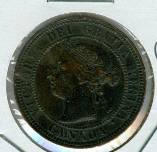 1888 Canada Large Cent Ef Grade. photo