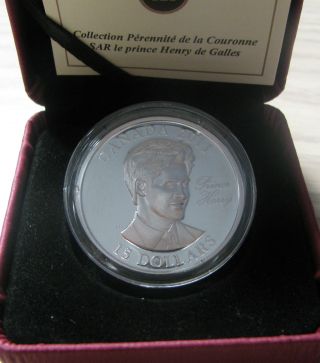 2011 Proof $15 Continuity Crown - Prince Henry (harry) Of Wales Uhr Canada Silve photo