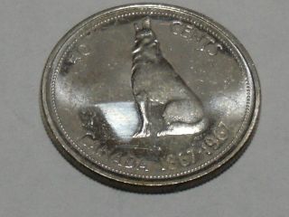 1967 Canadian Silver Fifty Cent Coin (bu) 3386 photo
