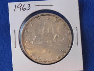 1963 Canada Silver Dollar Canadian B2835 photo