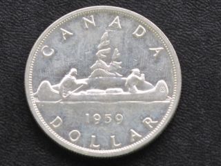 1959 Canada Silver Dollar Canadian Coin A4231 photo
