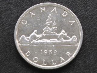 1959 Canada Silver Dollar Canadian Coin A4227 photo