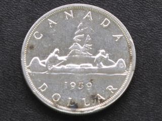 1959 Canada Silver Dollar Canadian Coin A4208 photo