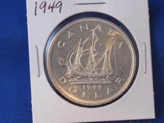 1949 Canada Silver Dollar George Vi Canadian B2820 photo