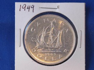 1949 Canada Silver Dollar George Vi Canadian B2819 photo