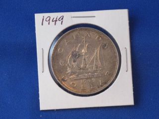 1949 Canada Silver Dollar George Vi Canadian B2812 photo