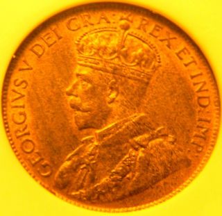 1920 Canada Large Cent Anacs 64 Red Brown photo