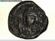 2rooks Byzantine Ancient Emperor Maurice Tiberius 1/2 Follis Coin Coins: Ancient photo 2