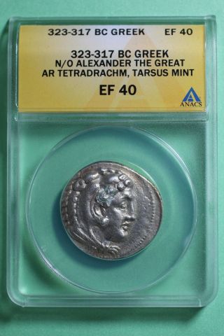Ancient Greece Alexander The Great Silver Tetradrachm Tarsus 323 - 317 Bc photo