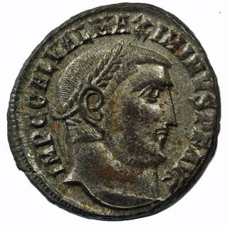 Maximinus Ii As Augustus Follis 312 Ad Ancient Roman Imperial photo