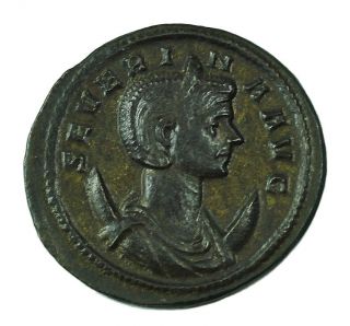 Ancient Roman Imperial Ae Antoninianus Severina C.  270 Ad Wife Of Aurelian Au photo