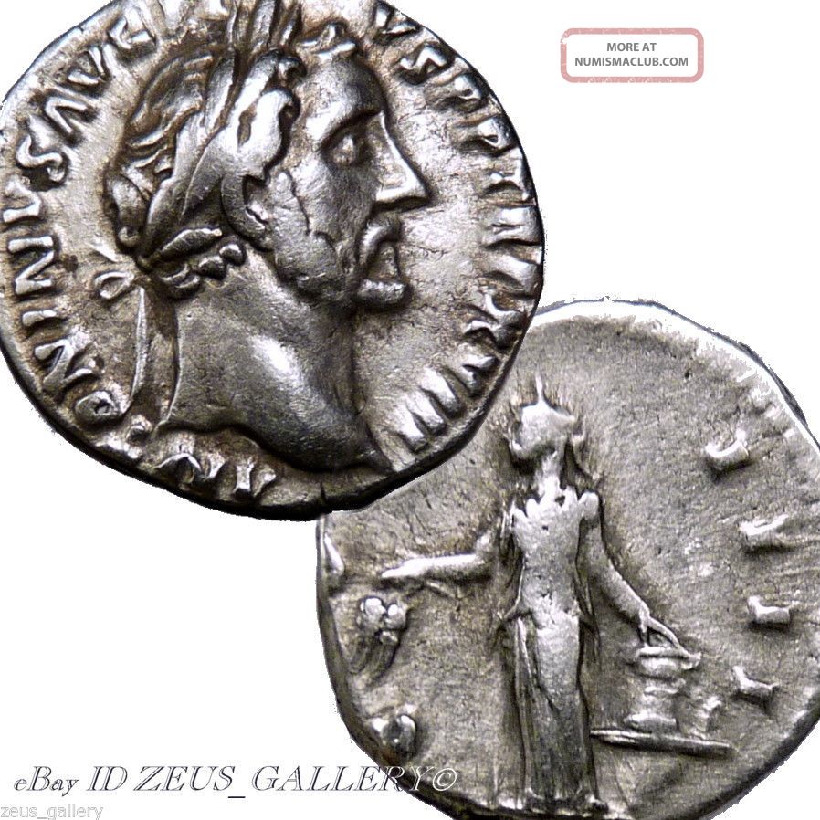 Antoninus Pius Ancient Roman Denarius Silver Coin Annona Struck At Rome ...