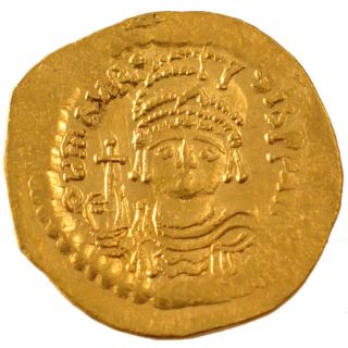 Bysantine Empire,  Maurice Tiberius,  Solidus photo