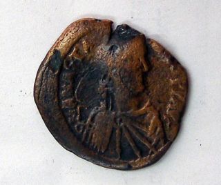 Half Follis Anastasius I 491 - 518 Ad Coin Byzantium Ae 2349 - 358 photo