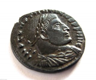 307 A.  D Finest Constantine I Avg Roman Bronze Follis Coin - Ticinum.  Ef photo