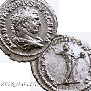 Caracalla Sun God Sol Ancient Roman Silver Coin Large Double Denarius Rome 216ad photo
